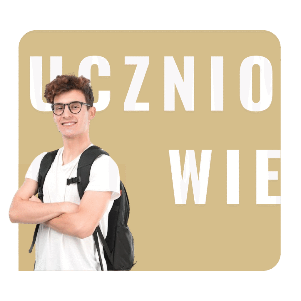 Chłopak prezentujący opcję uczniowie